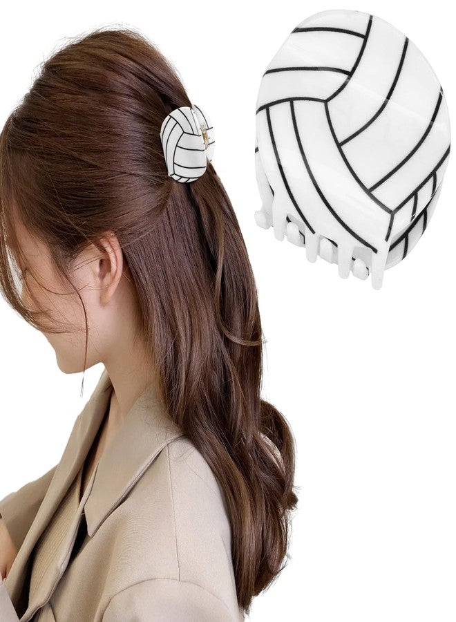 Hapdoo 1pc Acrylic Volleyball Hair Clips, Sport Hair Claw Clips Game Day Rugby Hair Accessories Gifts for Women Girls - Image 1